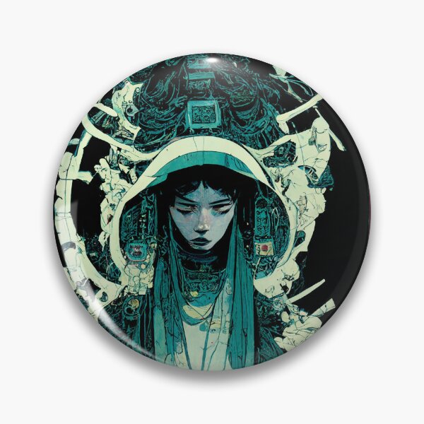 Item preview, Priestess of Opium Fantasy Pirate Samurai  Tecno Noir Cyber Punk Demon Hunter designed and sold by esotericorigins.
