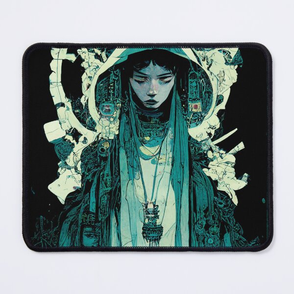 Item preview, Priestess of Opium Fantasy Pirate Samurai  Tecno Noir Cyber Punk Demon Hunter designed and sold by esotericorigins.