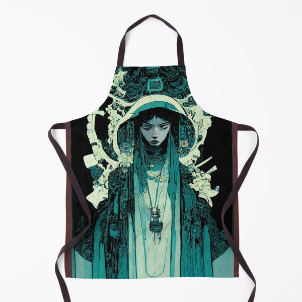 Item preview, Priestess of Opium Fantasy Pirate Samurai Tecno Noir Cyber Punk Demon Hunter designed and sold by esotericorigins.