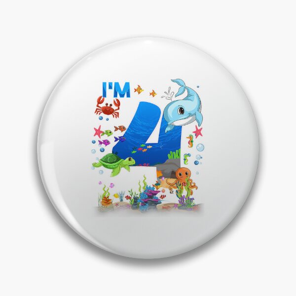Item preview, 4 Year Old Birthday Whale Fish Sea Birthday Boys and Girls designed and sold by donnaeeqs624.