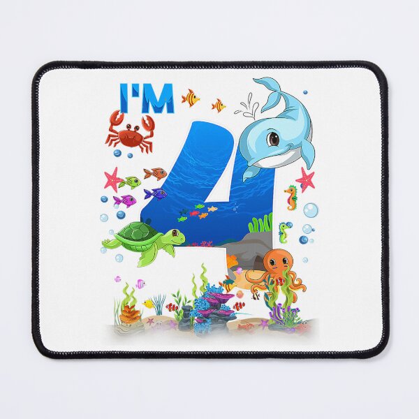 Item preview, 4 Year Old Birthday Whale Fish Sea Birthday Boys and Girls designed and sold by donnaeeqs624.
