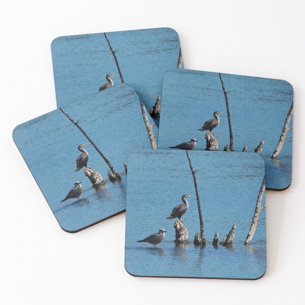 Item preview, Double-crested Cormorant And Gull On A Tree designed and sold by BackyardBirder.