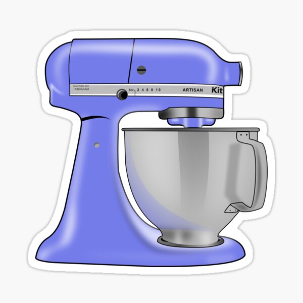 Kitchen Aid Mixer Pastel Blue Sticker for Sale by digidrawdude