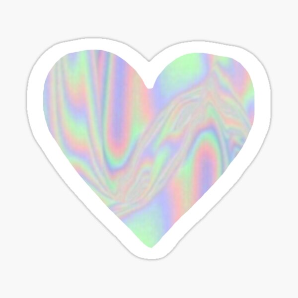 "Holographic heart" Sticker for Sale by miasarts Redbubble