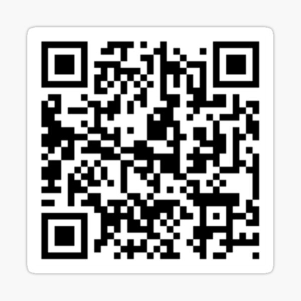"Rickroll QR Code " Sticker for Sale by BlackEagleTees | Redbubble