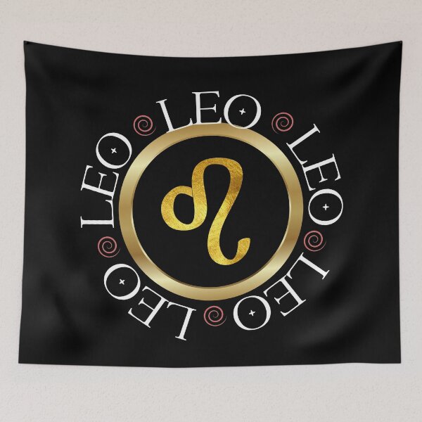 Item preview, Leo Zodiac Symbol Text Circle designed and sold by Hellofriendco.