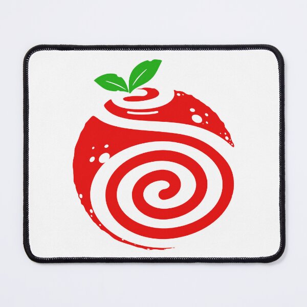Item preview, Swirly Letter S inside a Red Fruit with Tiny Green Leaves designed and sold by Wiggly Lines.