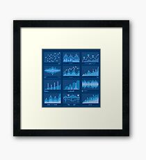 Big Data Blueprint Data Analytics Vector Framed Print