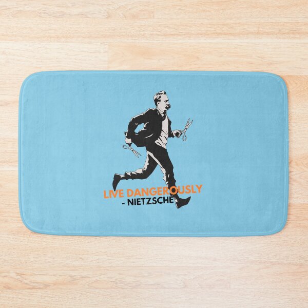 Item preview, Live Dangerously - Nietzsche (blue) designed and sold by wearphilosophy.