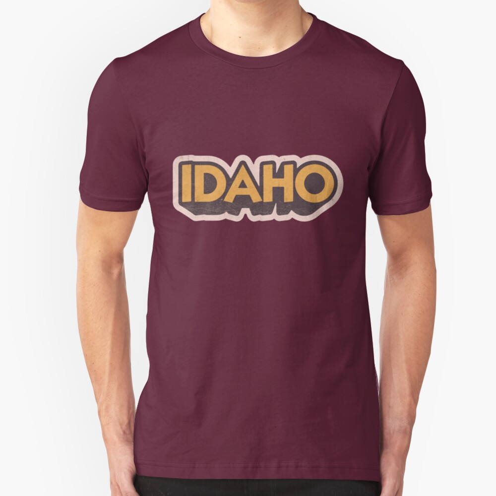 Idaho State Sticker | Retro Pop Slim Fit T-Shirt