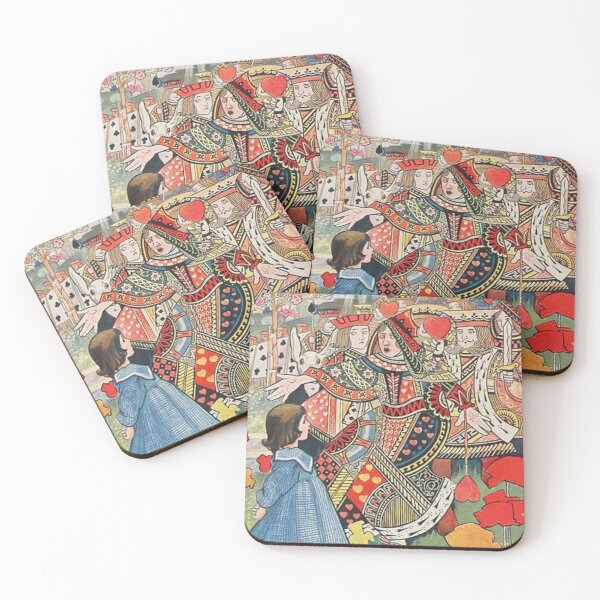 Item preview, ‘Off with her head!' Alice and Queen of Hearts, illustrated by Charles Robinson designed and sold by LoveSeasonz.