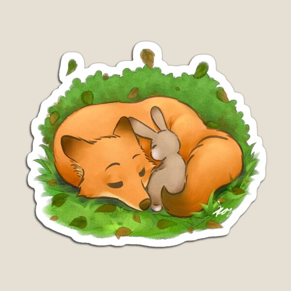 Fox & Bunny Magnet