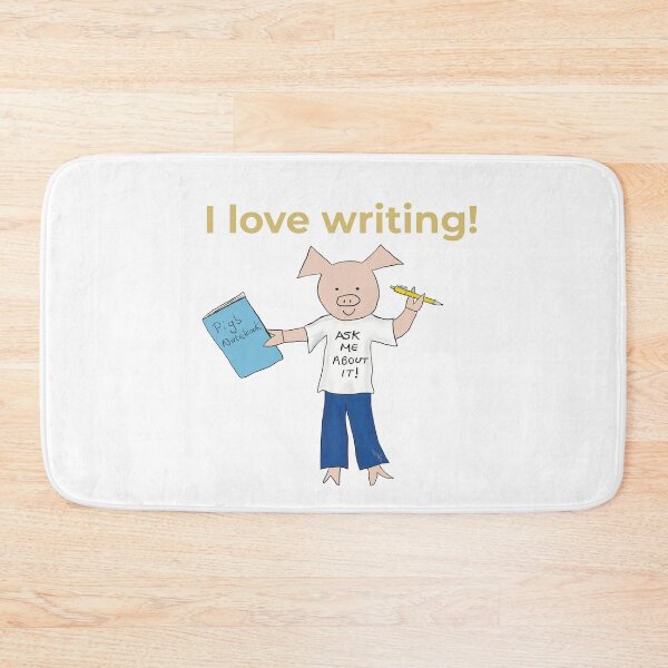 Item preview, I love writing! Left handed writer.  Introverts designed and sold by PiggingJapan.