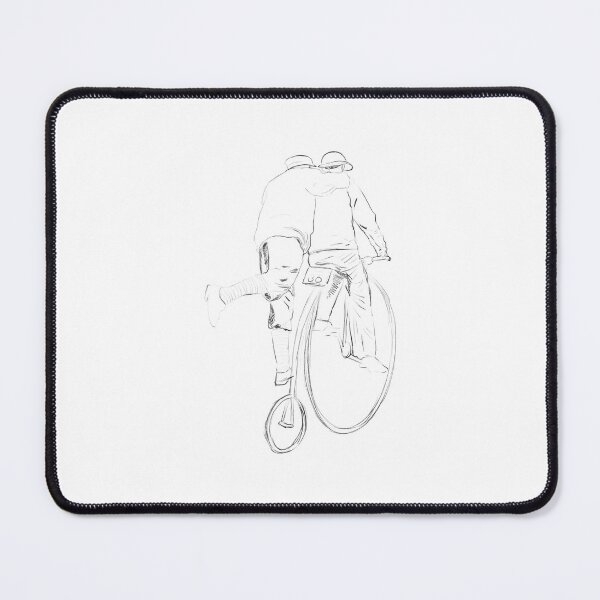 Item preview, A Sketch of Two Men on an Old Classic Bicycle  designed and sold by Thaithanee.