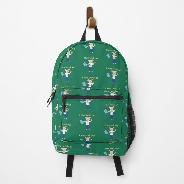 Item preview, I love writing! Left handed writer.  Introverts in green, writer designed and sold by PiggingJapan.
