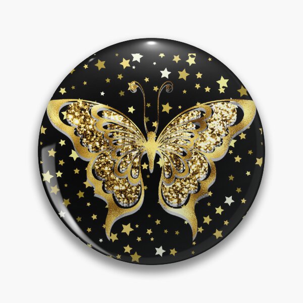 Item preview, Gold Starry Glitter Butterfly Design designed and sold by mbuz90.