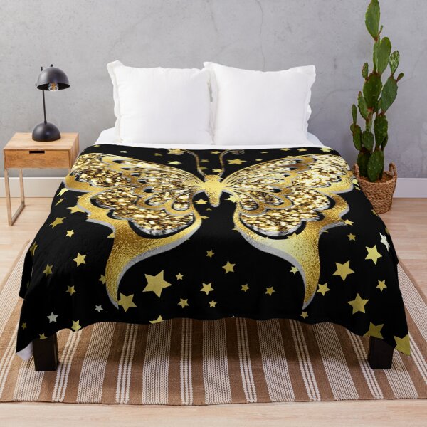 Item preview, Gold Starry Glitter Butterfly Design designed and sold by mbuz90.