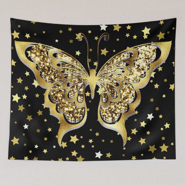 Item preview, Gold Starry Glitter Butterfly Design designed and sold by mbuz90.