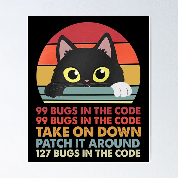 Artikel-Vorschau von 99 Bugs im Code nehmen einen Down-Patch rund um Humor-Liebhaber Vintage Retro, designt und verkauft von elizabethdawnn.