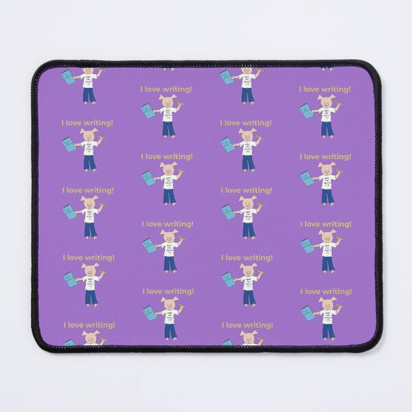 Item preview, I love writing! Left handed writer.  Introverts in Purple, writing designed and sold by PiggingJapan.