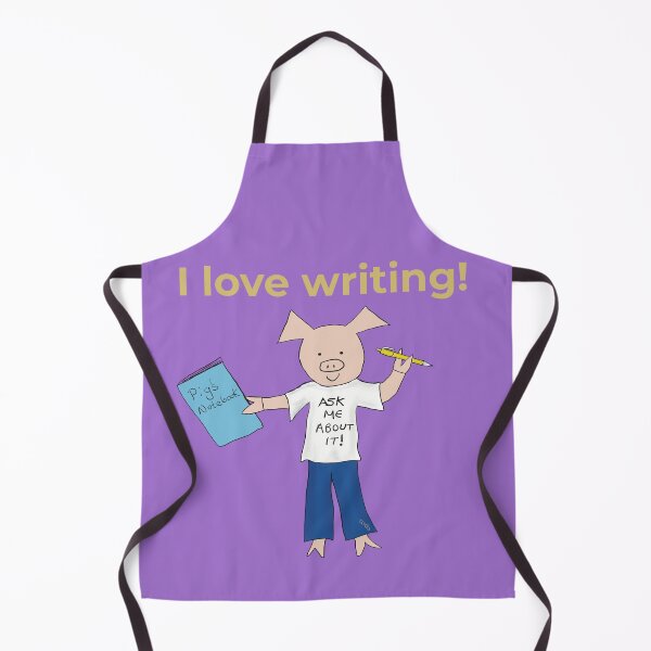 Item preview, I love writing! Left handed writer. Introverts in Purple, writing designed and sold by PiggingJapan.