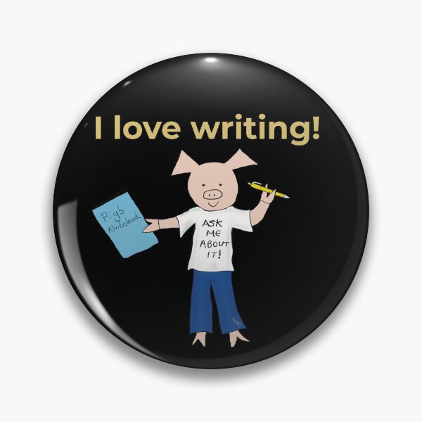Item preview, I love writing! Left handed writer.  Introverts  designed and sold by PiggingJapan.