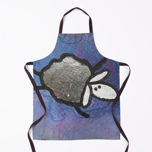 Item preview, UnFolding the Ewe-niverse #45 mixed media and ink painting of sheep designed and sold by ChillonLeachArt.