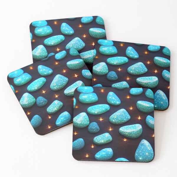 Item preview, Turquoise Glitter Stones  designed and sold by samjoule.
