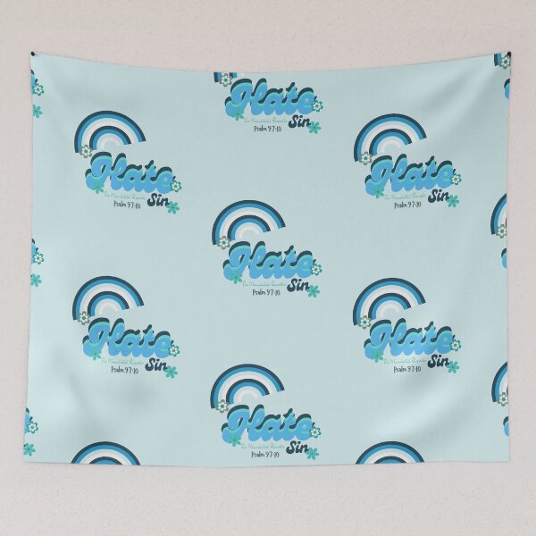 Item preview, Hate Sin Psalm 97:10 - Vintage Baby Blue designed and sold by TheReporter1.