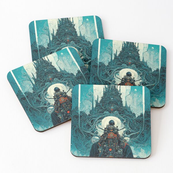 Artikelvorschau, Abode of the Pirate Samurai  Tecno Noir Cyber Punk Demon Hunter entworfen und verkauft von esotericorigins.