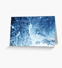 Lonely Wolf in the ice Phone Cover Greeting Card