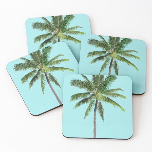 Item preview, The Palms History Iconographic Palm Tree Remix on aqua designed and sold by Corinne Alexa Jackson.