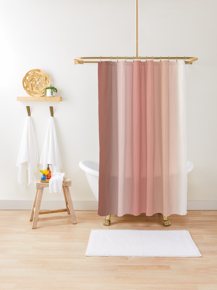 Rose Gold Metallic Pink Textured Metal HD High Quality Online Store |  Shower Curtain