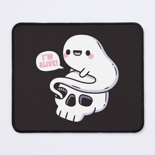 Item preview, Cute Ghost Coming Out Of Skeleton Skull, Im Alive Funny designed and sold by rustydoodle.
