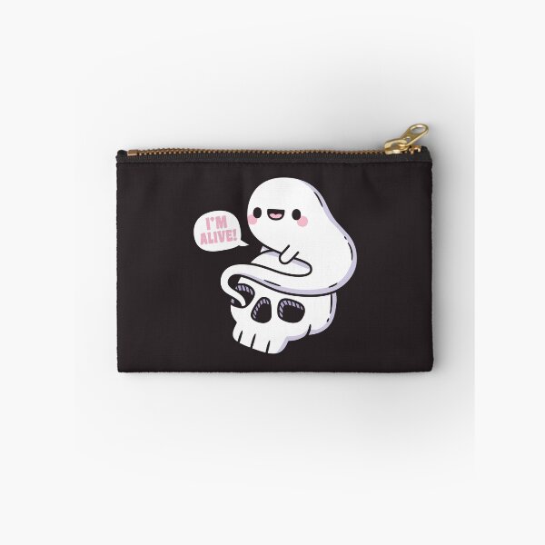Item preview, Cute Ghost Coming Out Of Skeleton Skull, Im Alive Funny designed and sold by rustydoodle.