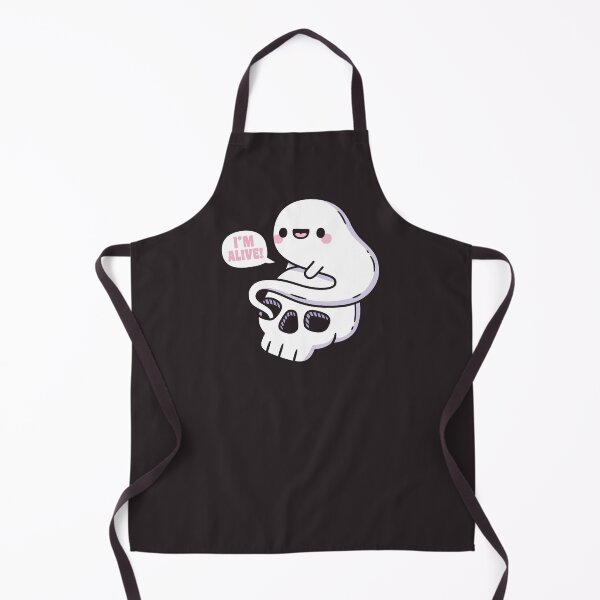 Item preview, Cute Ghost Coming Out Of Skeleton Skull, Im Alive Funny designed and sold by rustydoodle.