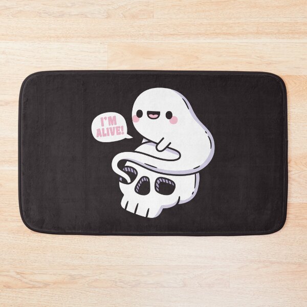 Item preview, Cute Ghost Coming Out Of Skeleton Skull, Im Alive Funny designed and sold by rustydoodle.