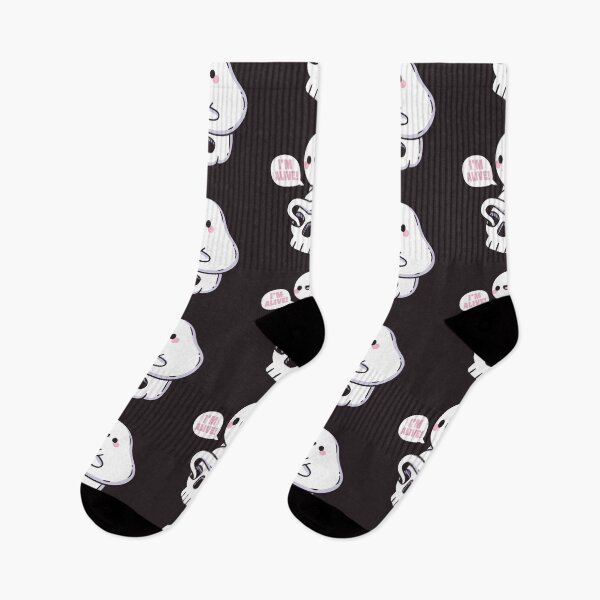 Item preview, Cute Ghost Coming Out Of Skeleton Skull, Im Alive Funny designed and sold by rustydoodle.