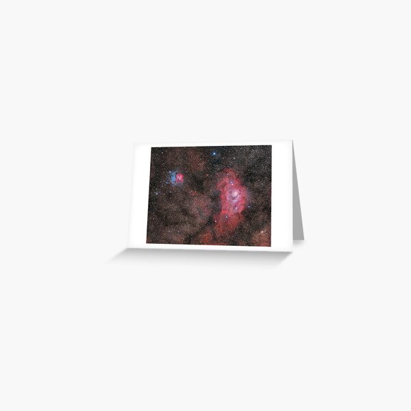Lagoon and Trifid Nebula Greeting Card