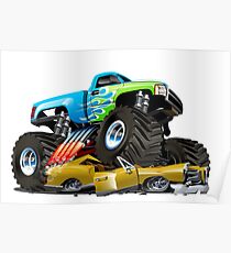 Cartoon Monster Truck Poster