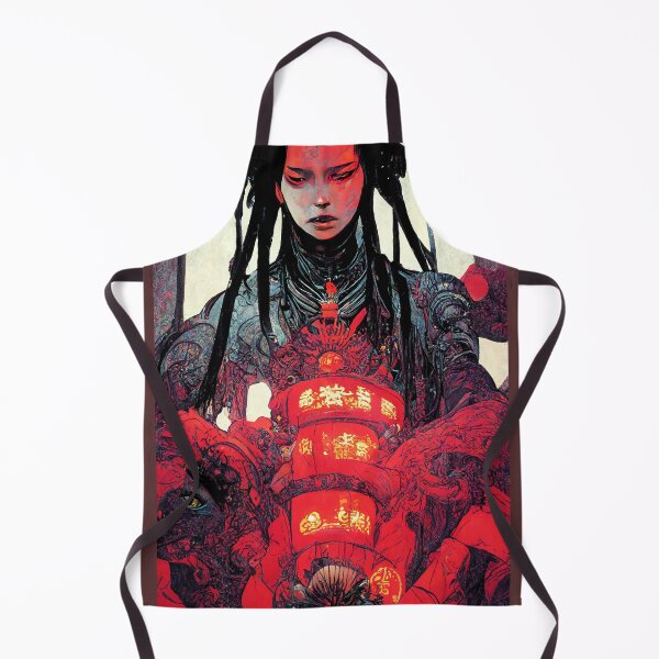Item preview, Red Empress Samurai Tecno Noir Cyber Punk Demon Hunter designed and sold by esotericorigins.