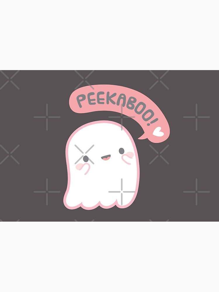 Cute Ghost Plays Peekaboo Poster for Sale by rustydoodle