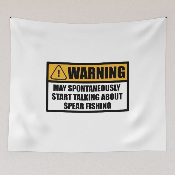 Item preview, Spearfishing Spontaneously Warning Funny Saying designed and sold by richter74.