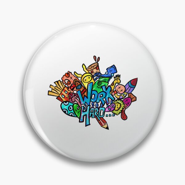 Item preview, Work Hard Doodle Art designed and sold by USPLboutique1.