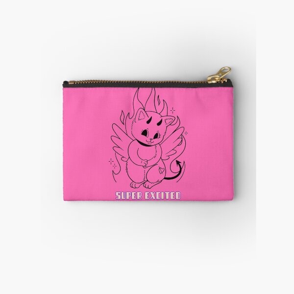 Item preview, HELL KITTEN Devilish kitten quote PINK SUPER EXCITED designed and sold by LargeShop.