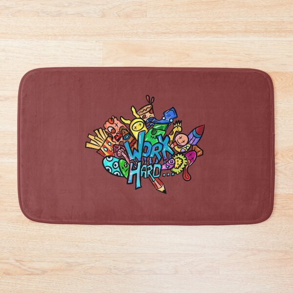 Item preview, Work Hard Doodle Art designed and sold by USPLboutique1.
