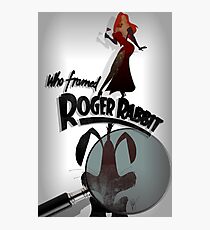 Who Framed Roger Rabbit Noir Poster Photographic Print
