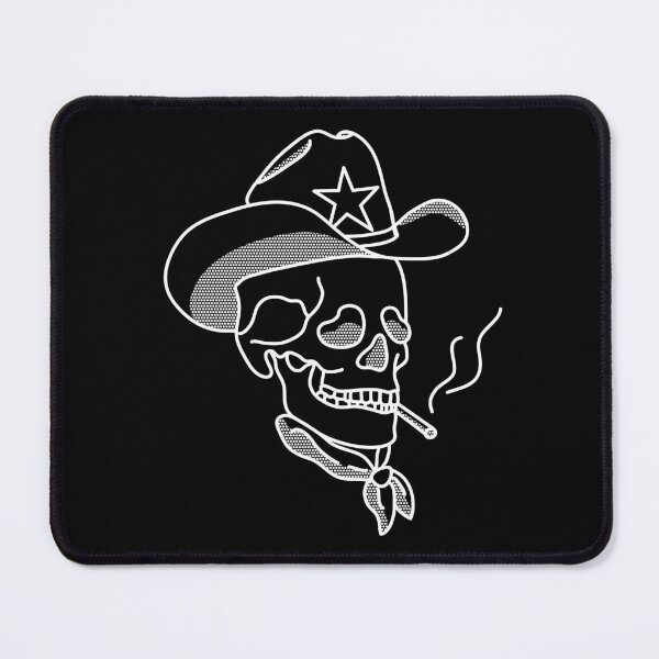 Item preview, Western Cowboy Hat Skull Smoking designed and sold by The-Goods.