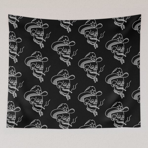 Item preview, Western Cowboy Hat Skull Smoking designed and sold by The-Goods.