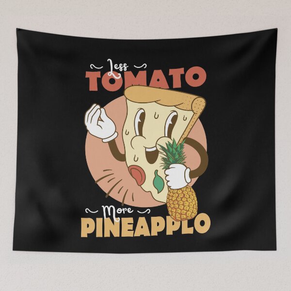 Item preview, Pineapple Pizza Retro Italian Slice Cartoon designed and sold by MrEddie10.